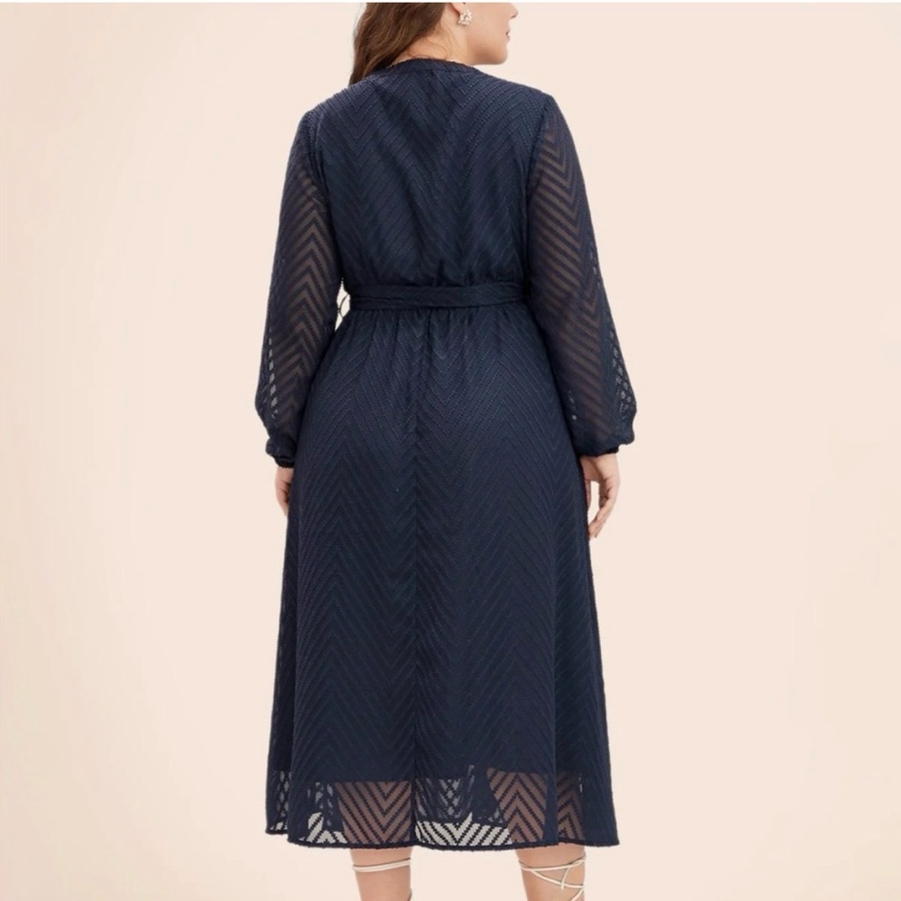 Solid Geometric Pocket Mesh Lantern Sleeve - image 4